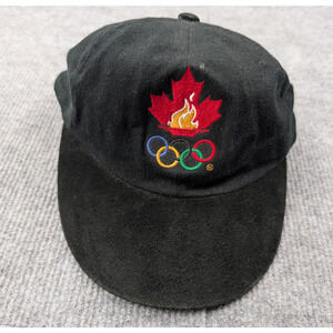 Vintage Olympics Hat One Size 1996 Athlanta Suede Peak Embroidered Retro 90s
